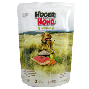 Hoger Hond Alimento Natural Húmedo para Perro Todas las Edades Receta Res y Cerdo, 350 g
