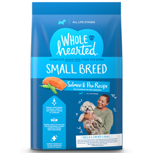 WholeHearted Libre de Granos Alimento Natural para Perro Raza Pequeña Todas las Edades Receta Salmón y Chícharo, 6 kg