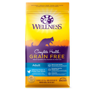 Wellness Complete Health Libre de Granos Alimento Natural para Gato Receta de Pollo Deshuesado, 2.4 kg