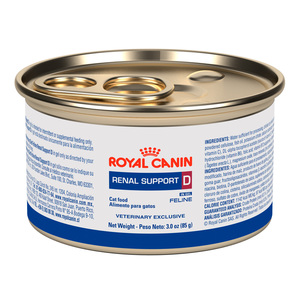 Royal Canin Prescripción Alimento Húmedo Soporte Renal D para Gato Adulto Receta Trozos en Gravy, 85 g