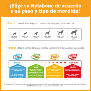 Nylabone Power Chew Juguete Masticable Diseño Hueso Sabor Queso para Perro, Mediano