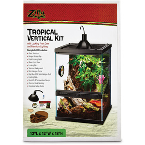 Zilla KIT Vertical Tropical para Reptil, 30 cm Largo x 30 cm Alto x 45 cm Ancho