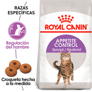 Royal Canin Control de Apetito Alimento Seco para Gato Adulto Esterilizado Receta Pollo, 2.7 kg