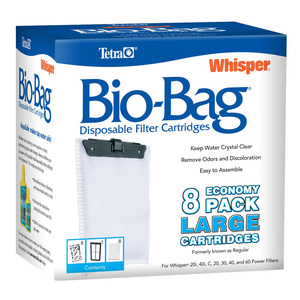 Tetra Bio-Bag Cartucho para Filtro Desechable Grande, 8 Piezas
