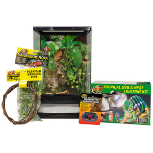 Zoo Med NT-2TMX Kit de Reptiles con Terrario Vertical, 34.3 cm Largo x 33 cm Ancho x 49 cm Alto