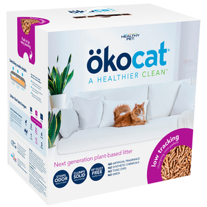 Okocat Arena Aglutinante Biodegradable para Gato de Pelo Largo, 4.8 kg