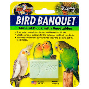 Zoo Med Bird Banquet Vegetable Formula Hueso de Jubia con Vegetales para Aves, 28.34 g