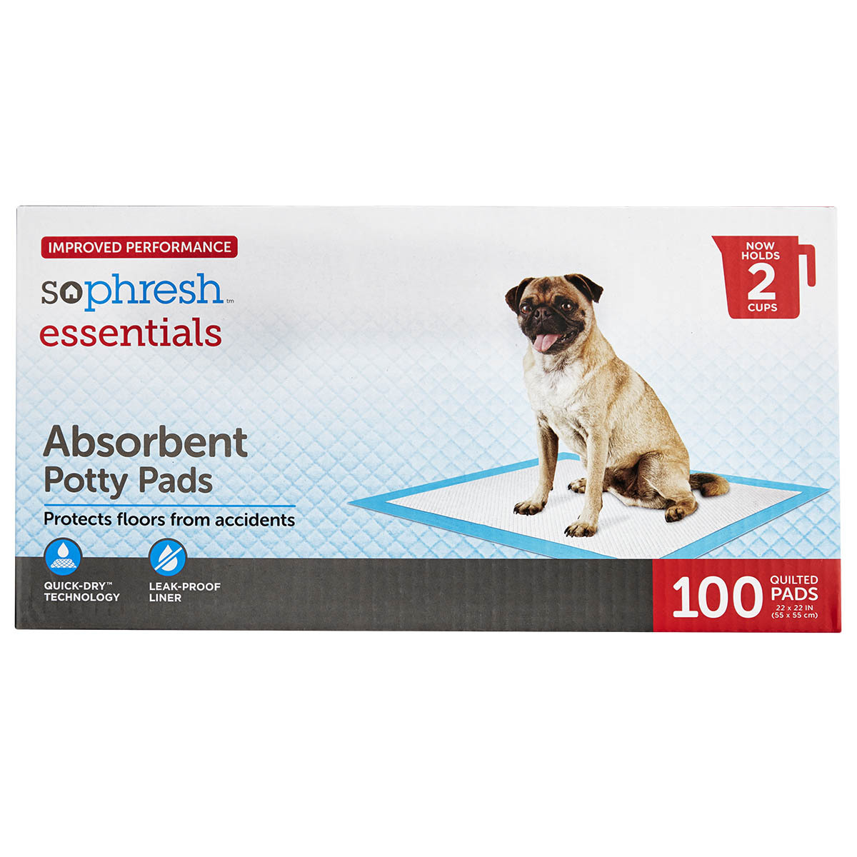 Sophresh Essentials Tapetes Absorbentes para Perro, 100 Piezas