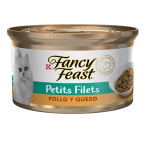 Fancy Feast Petits Filets  Alimento Húmedo para Gato Receta de Pollo y Queso, 85 g