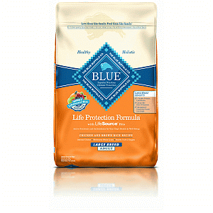 Blue Buffalo Life Protection Formula Alimento Natural para Perro Adulto Raza Grande Receta de Pollo y Arroz Integral, 6.8 Kg