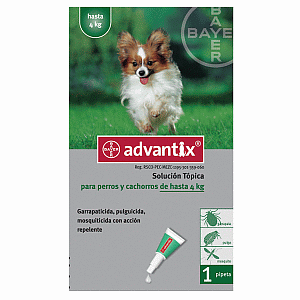 Advantix Pipeta Antiparasitaria Externa para Perro, hasta 4 kg