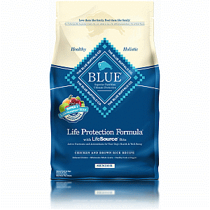 Blue Buffalo Life Protection Formula Alimento Natural para Perro Senior Receta de Pollo y Arroz Integral, 6.8 Kg