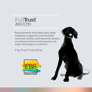 FullTrust Alimento para Perro Adulto Raza Mediana/Grande Receta Pollo y Res, 2 kg